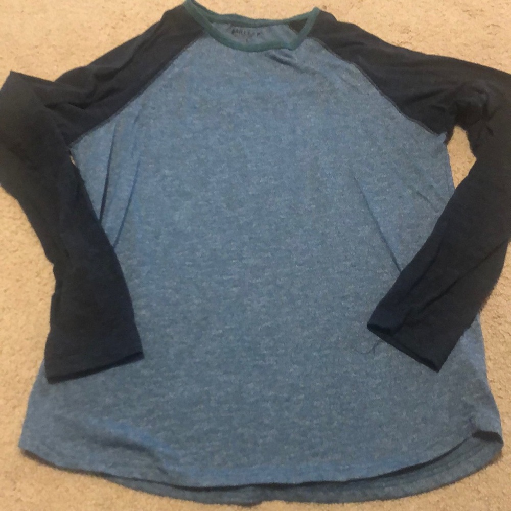 NWOT raglan long sleeve T-shirt blue/green large